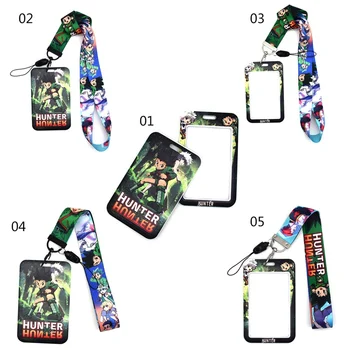 

Anime Hunter X Hunter Keychain Lanyards Id Badge Holder ID Card Pass Gym Mobile Phone USB Badge Holder Key Strap Card Cover