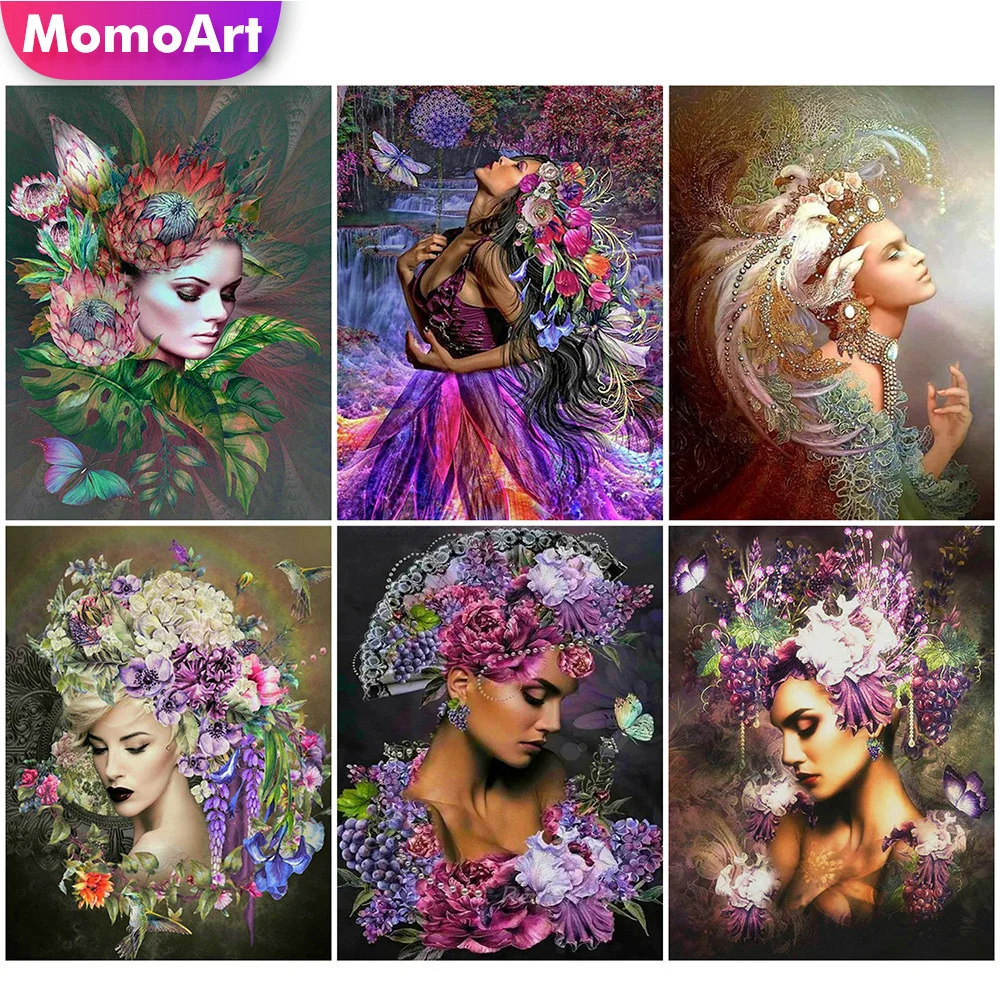 MomoArt Алмазная картина женщина полный квадратный дрель 5D DIY алмазная вышивка люди