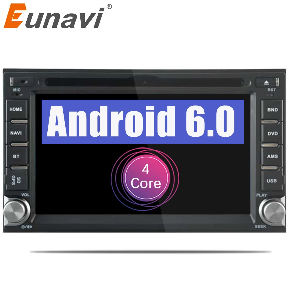 Автомагнитола Eunavi 2 Din Android 6 0 dvd плеер Универсальная Автомобильная gps навигация с 4g