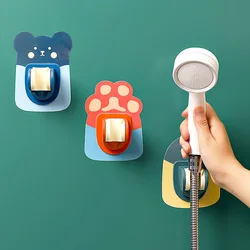 Adjustable Cartoon Shower Holder Self-Adhesive Wall Mounted Shower Head Bracket Rack Pemegang Pancuran Mandi