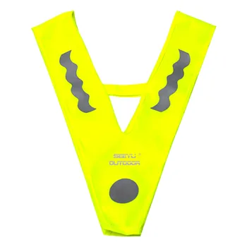

Running Cycling Walking Students Free Size Road Children Reflective Vest Lightweight Traffic Safety Night Security V Shaped