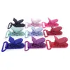 100 Pcs 20 Color Mixed Hot D Shape 25mm Plastic Baby Pacifier Clip Holder Newborn Baby Dummy Soother Bib Toy Chain Gift 3