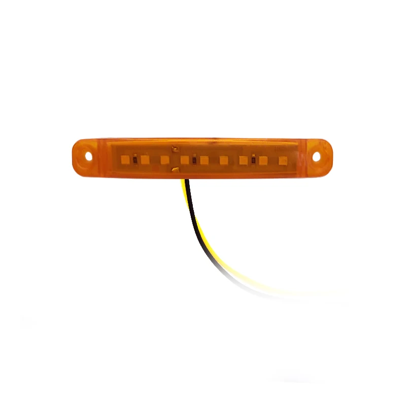LED Marker Lights 10PCS 9 LED Oval Clearance Trailer Truck Lorry Caravan Orange Side Indicator Lamp 12V 24V led marker lights