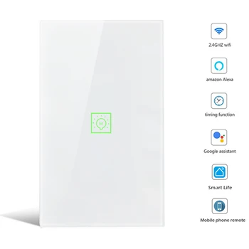 

Wifi Smart Light Switch Contact Panel Voice Control Wireless Wall Switch Work with Alexa Echo for Google Home