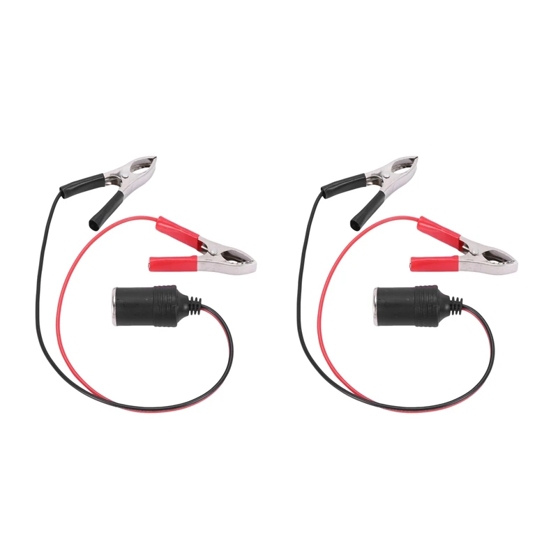 2X Car Battery Terminal Clip-On Cigarette Lighter Power Socket Adaptor 12V Camping | Автомобили и мотоциклы