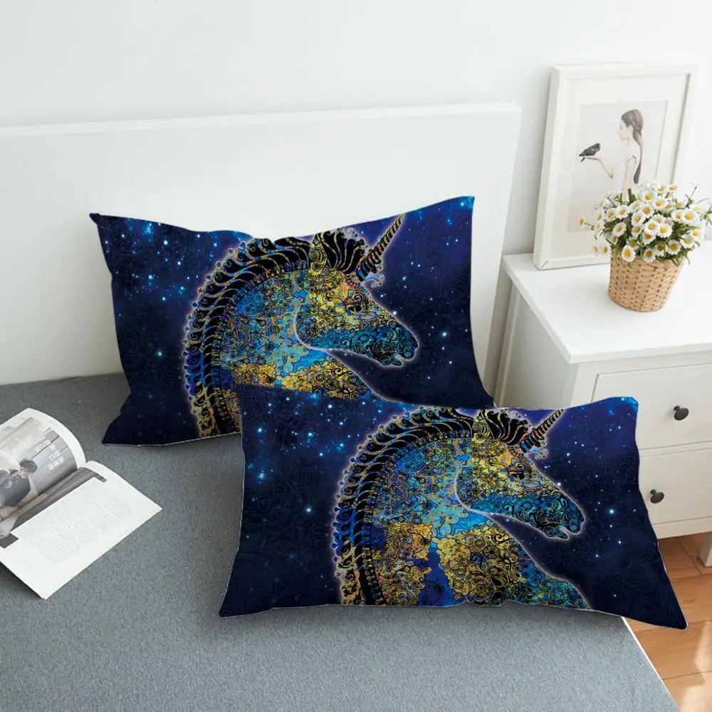 50X90CM Pillowcase Unicorn Printed Pillow Cover Microfiber Pillow Case Teen Boy Girl Bedding Low Price