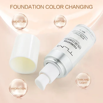 TLM 30ml Color Changing Liquid Foundation Oil control Concealer Cream Hydrating Long Lasting Makeup