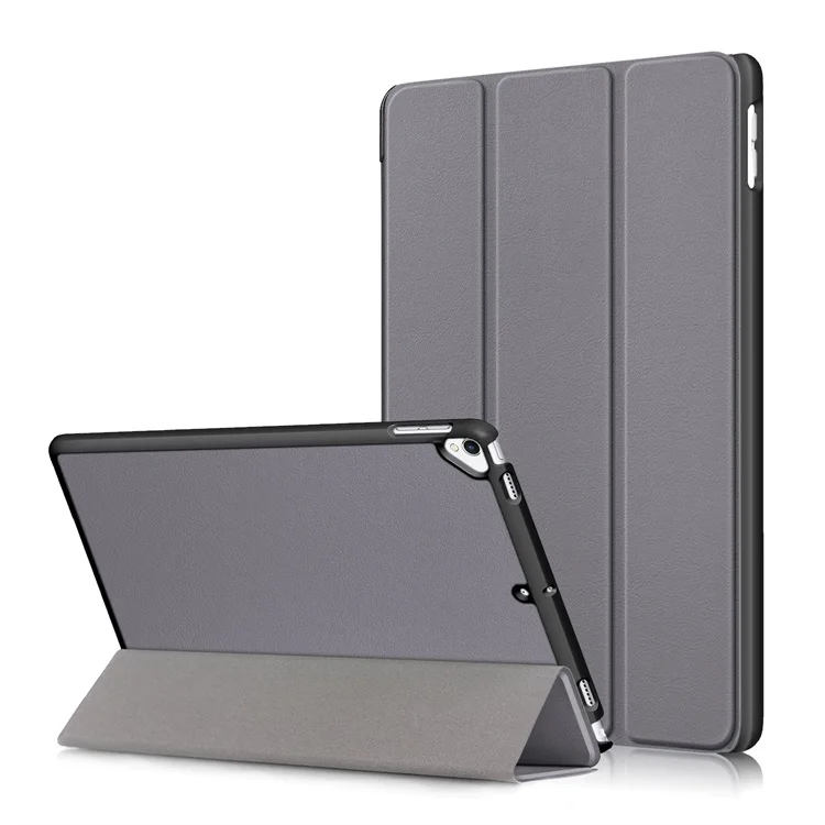 Чехол-книжка для iPad 10,2 дюймов, чехол-подставка для планшета, ультра тонкий чехол для Apple iPad 7 10,", Чехол - Цвет: Серый