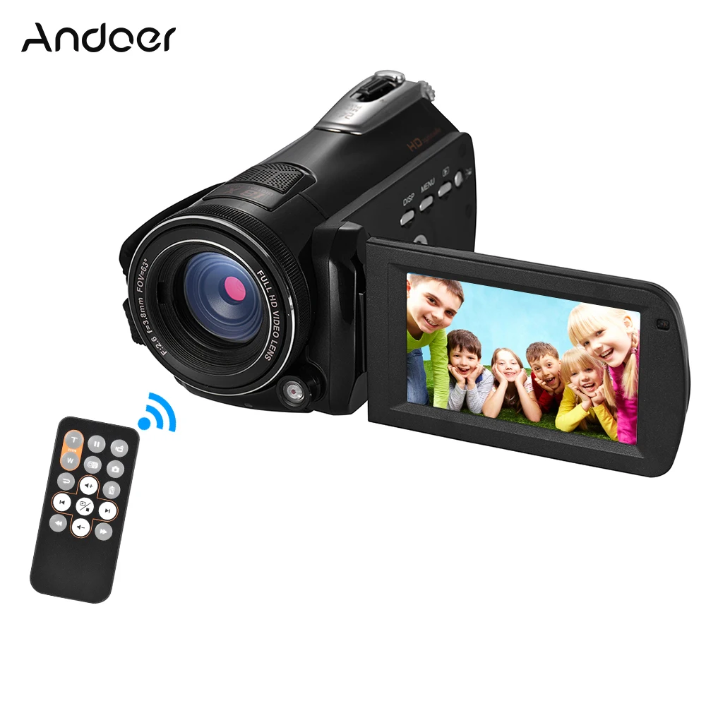 Andoer HDV D395 3 &quotЦифровая камера 1080P 30fps 24M 18X Zoom WiFi видеокамера с защитой от тряски DV