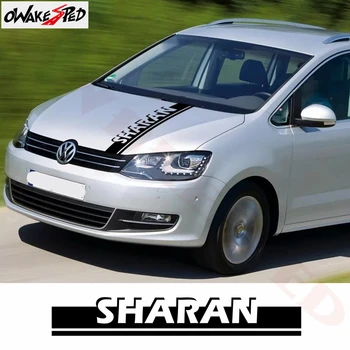 

Car Hood Sticker Auto Bonnet Stripes Decals For-Volkswagen Sharan Vinyl Decal Tuning Accessories Racing Sport Styling