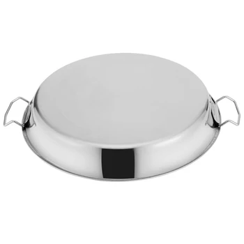 

Tray Cake Dish Economical Stainless Steel Pan Cold Noodle Making Tools Steamed Rice for Home Kitchen ds99