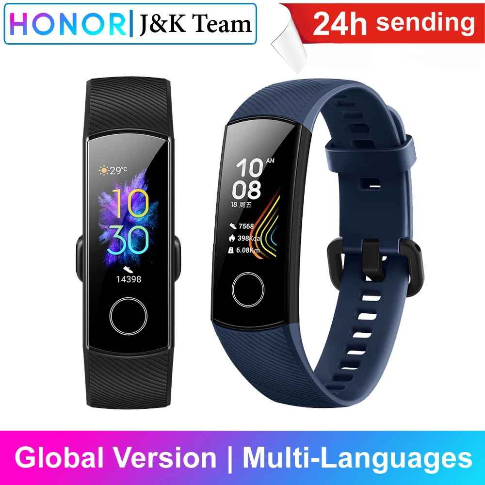 

Huawei Honor band 5 Smart Band Global Version Blood Oxygen smartwatch AMOLED Huawei smart band heart rage ftness sleep tracker