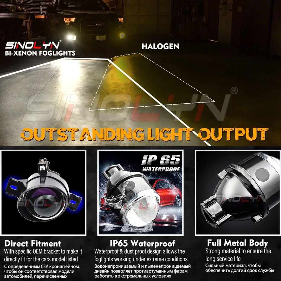 Sinolyn Противотуманные фары для Nissan Sentra/Versa/Qashqai J10/X trail/Pathfinder/Infiniti M35M45/G37 проектор