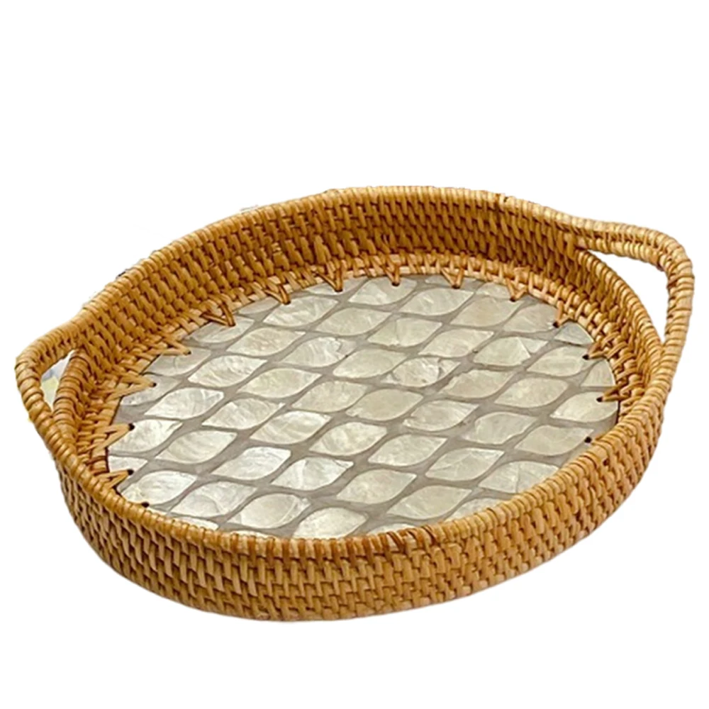 Eco-friendly Storage Basket Box Home Fruit Tray Ideal Decoration Sturdy Multifunctional Rattan Decorative Boxes | Дом и сад