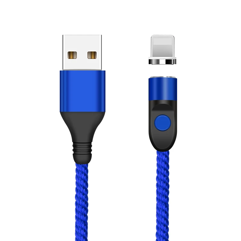 Blue For iphone Магнитный зарядный кабель для iphone XS MAX XR X кабели 3A кабель для быстрой зарядки для iPad X 7 8 Plus 6s 6 5 Зарядка для IOS 11 12 - Цвет: Blue For iphone