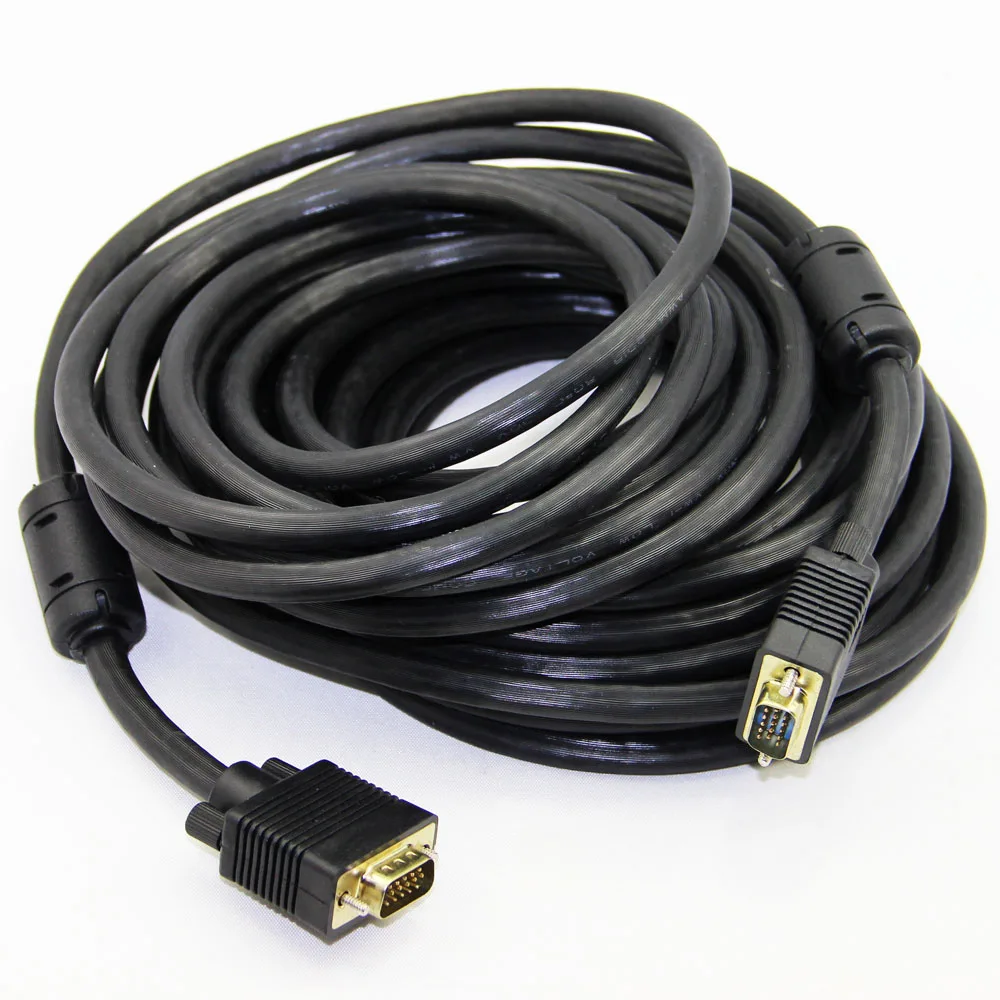 lballist Gold Plated VGA Cable Male to Male 3+6 HD Wired 15PIN For LCD PROJECTOR PC Laptop Monitor 1.5m 3m 5m 10m 20m