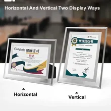 A6, A5, A4, стеклянная рамка для картин, Настольная зеркальная фоторамка, настольный дисплей, рамка для документов/сертификат, рамки для украшения дома