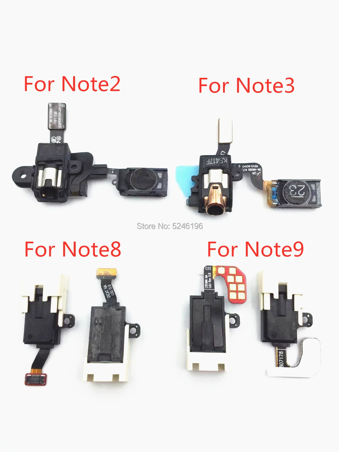 1 шт. Ушной Динамик гибкий кабель для samsung Galaxy Note 2 3 4 5 Note8 9 S8 S9 Plus разъем для наушников аудио Ремонт Замена