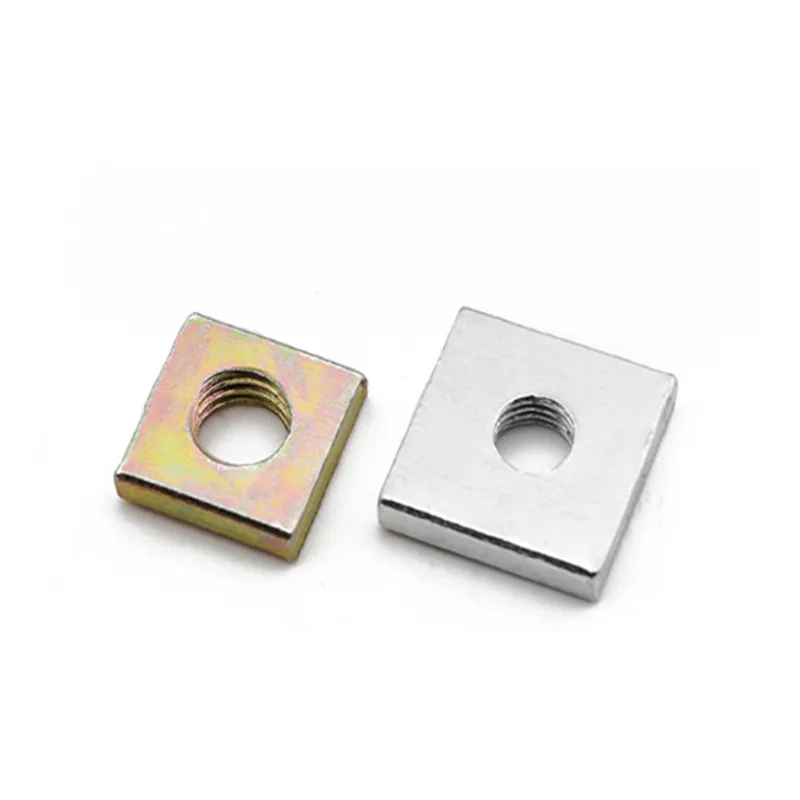 500pcs/lot Thin Square Nut Steel Galvanized M2 M2.5 M3 M4 M5 M6nut