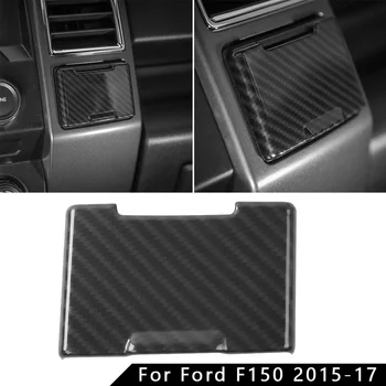 

Car Central Electrical Outlet Socket Trim Cover Sticker Carbon Fiber Black Stylish For Ford F150 2015-2017