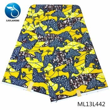 

LIULANZHI african wax fabrics wholesale print fabric 2019 ankara fabric wax 6 yards women dress wax prints sewing ML13L428-443