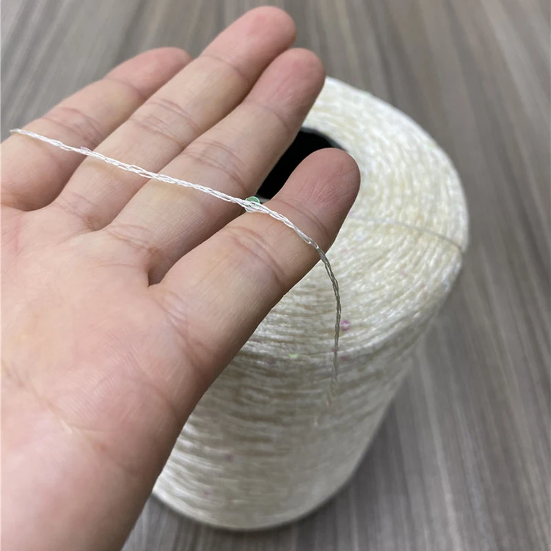 Hot 500g Natural Summer Ice Silk Beautiful Shiny Colorful Sequin Yarn for Knitting DIY Fancy Crochet Weaving Sewing Thread X5230 4