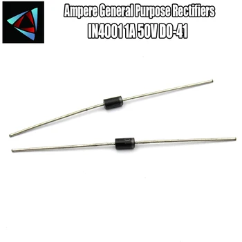 

50PCS Rectifier Diode IN4001 1A 50V DO-41 1N4001