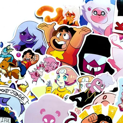 

50PCS/Set Anime Stickers Steven Universe Waterproof Reusable Stickers On Laptop Fridge Stickers For Children Sticker Pack