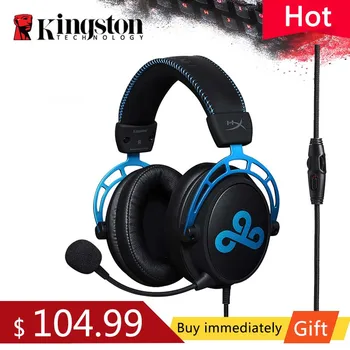 

Kingston blue HyperX Cloud Alpha Cloud9 E-sports Headphones with Microphone Gaming Headset for PC PS4 Xbox Mobile