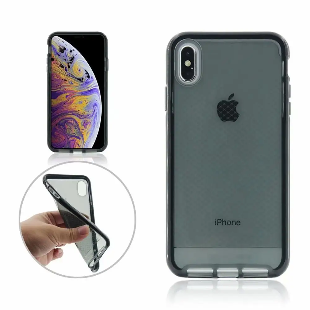 black Ударопрочный ТПУ+ D3O ультра тонкий чехол для проверки EVO для iPhone XR Xs Mas X XS 8Plus 7plus 8/7 Защита от царапин и падений - Цвет: black