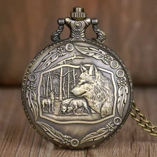 Кварцевые карманные часы Новое поступление волк Игра престолов Ретро Бронзовый Цвет Мужчины Женщины кулон ожерелье ювелирные изделия подарки Прямая