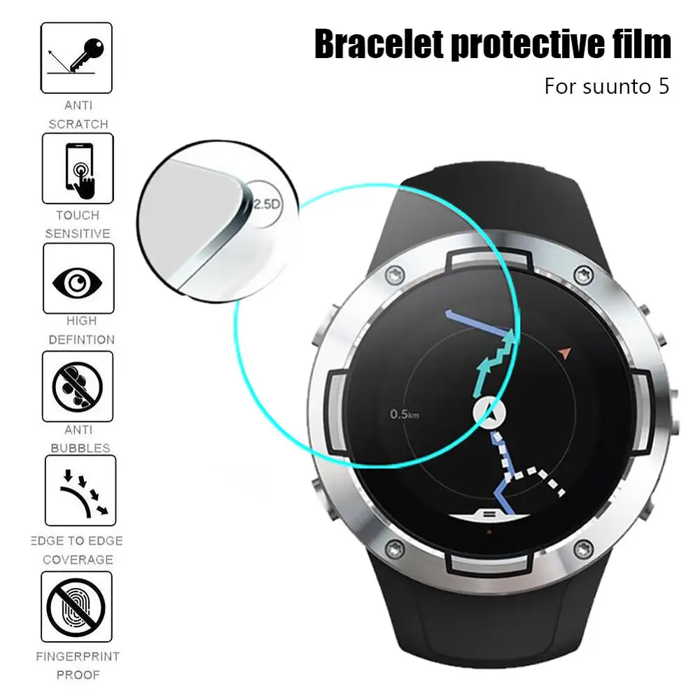 2pcs Tempered Glass Screen Protector for Suunto 5 Watch Protective Film 3D  Cover Watch Screen Tempered Glass|Smart Accessories| - AliExpress