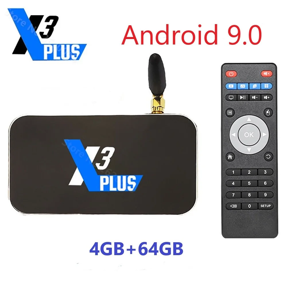 Ugoos X3 плюс Android Tv Box AmlogicS905X3 4 Гб DDR4 64 2.4G5G WI-FI 1000 м Декодер каналов кабельного