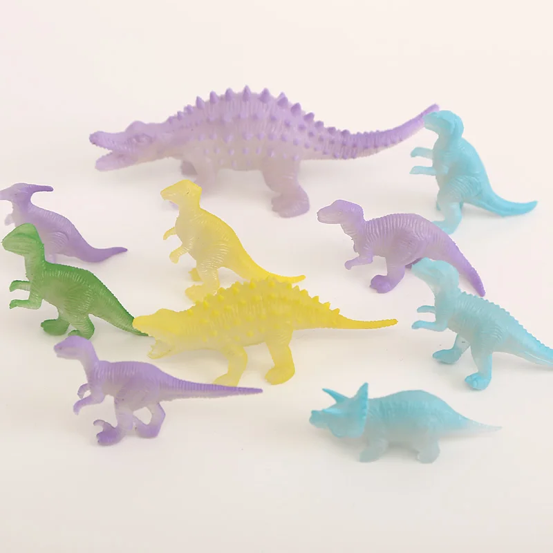 Ночной светильник игрушка в виде динозавра T-Rex в парк развлечений животных модель блестящие маленький динозавриштаны в 16 комплект мальчик игрушка