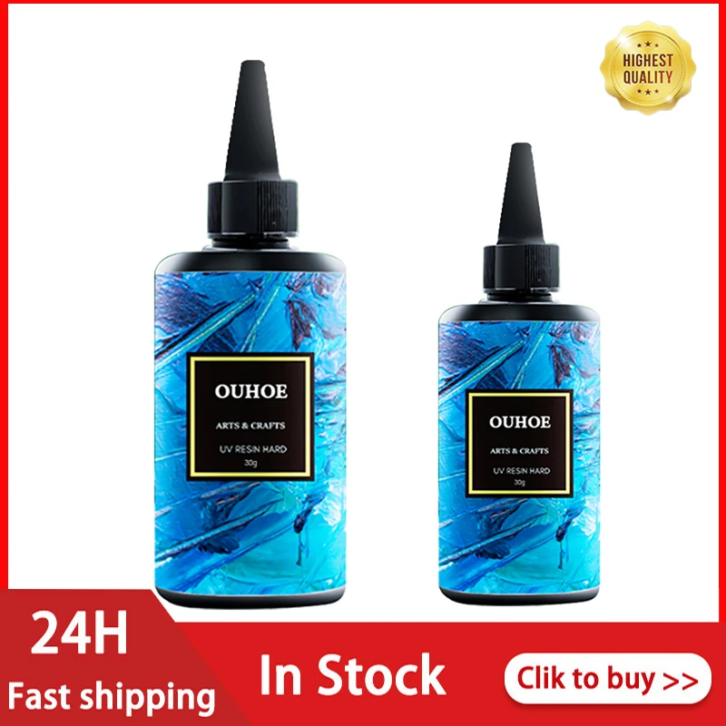 30g Uv Resin Hard Ultraviolet Clear Transparent Craft Cure Plastic Glue