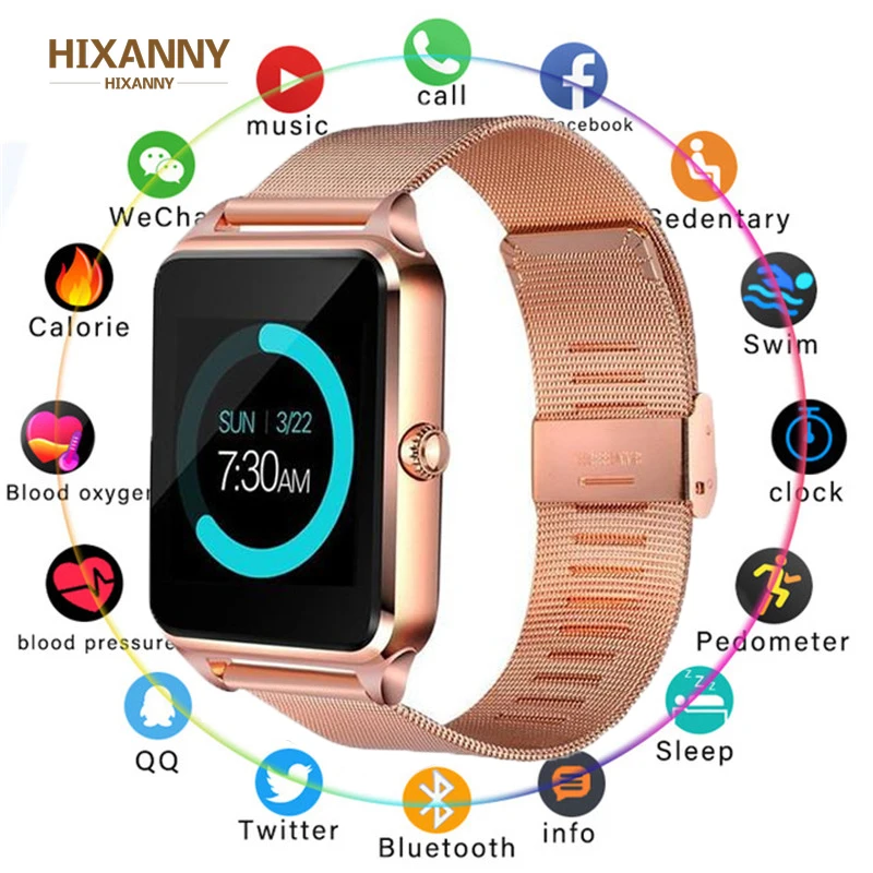 

Z60 Smart Watch GT08 Plus Metal Strap Support Camera SIM TF Card Bluetooth Compatible Android&IOS PK Y1 S8 X7D DZ09 V8 Watch 1yw