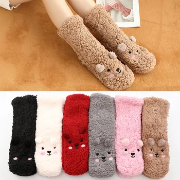 

Leg warmer floor socks cashmere non-slip winter women's Warm winter cotton trend thick working socks gifts for women