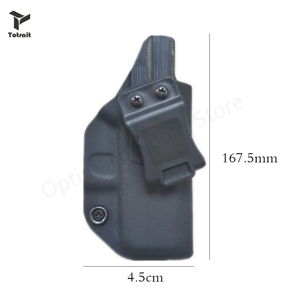 Totrait Тактический glock 43 Kydex пистолет поясная кобура скрытого ношения Пистолеты Пистолет Чехол IWB ремешках черного цвета