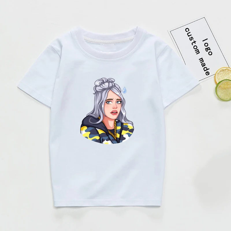 Математические футболки Billie Eilish с рисунком «каламбур»; футболки для мальчиков; топы; костюм; футболка для девочек; детская одежда; летняя футболка для малышей