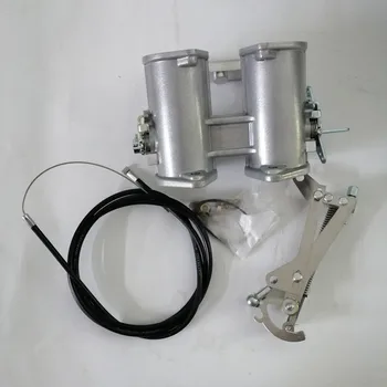 

DCOE 50 Throttle Bodies Body + Throttle linkage Top Mount + Throttle Cable for dellorto Weber Solex EMPI Twin 50mm Carburetor