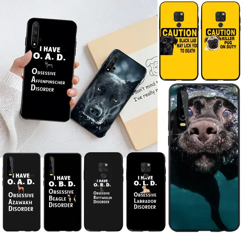 HPCHCJHM черный лабрадор Lab Dog DIY Роскошный чехол для телефона Huawei P40 P30 P20 lite Pro Mate 20 P Smart