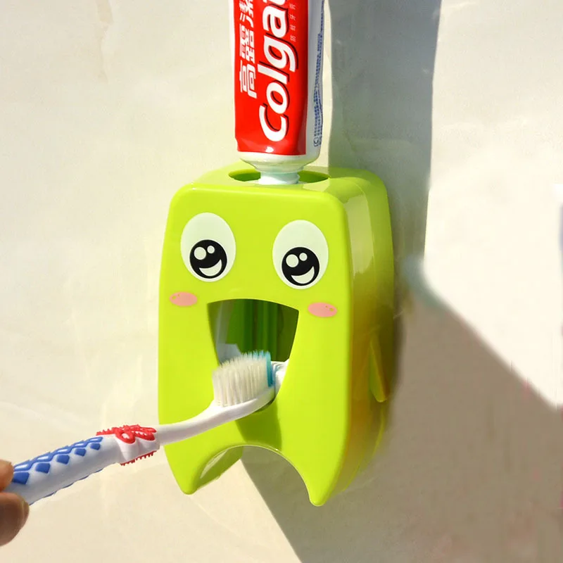 

Toothpaste Squeezer Plastic Cartoon Wall-mounted Adhesive Automatic Toothpaste Dispenser Squeezer pf9209