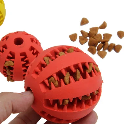 

Hot Selling Silicone Watermelon Ball Dog Molar Ball Bite Clean Teeth Food Ball Chewing Cat Rubber Ball Toy