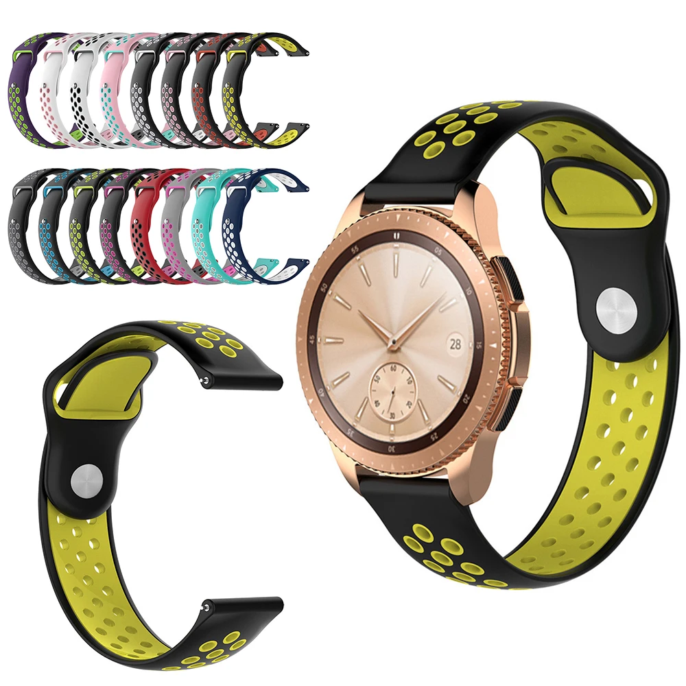 Для samsung gear S3/galaxy Watch 46 мм/gear 2 R380/gear 2 Neo R381/Live R382 двухцветный Повседневный ремешок замена браслета