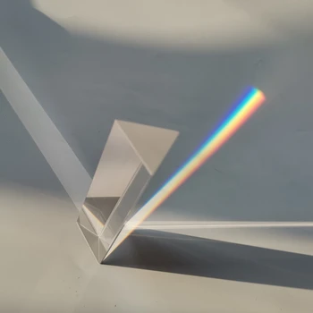 

Optical Glass Color Prism Big Size 70*70*600mm Factory Teaching Experiment Triangle Colorful Light Shooting Rainbow Photography