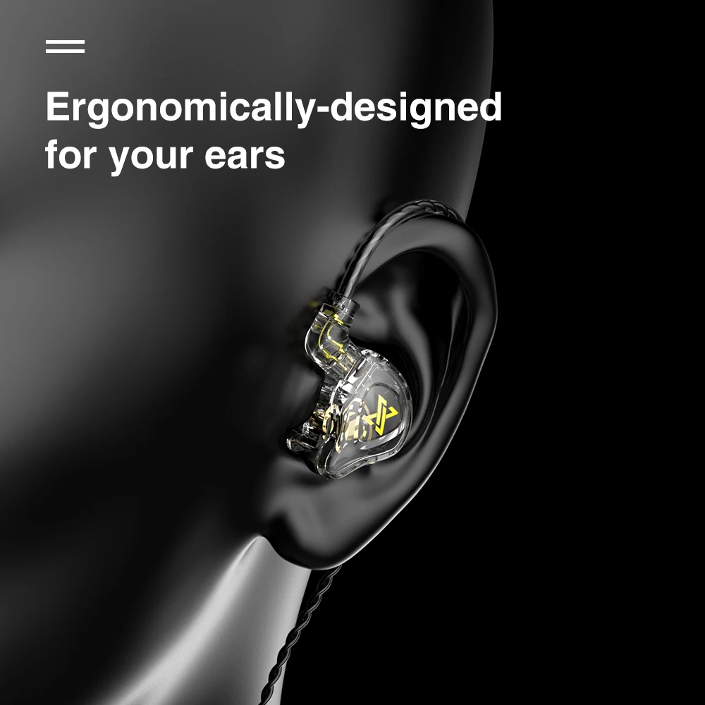 QKZ AK6 MAX Earphones 1 Dynamic HIFI Bass Earbuds In Ear Monitor Headphones Sport Noise Cancelling Headset