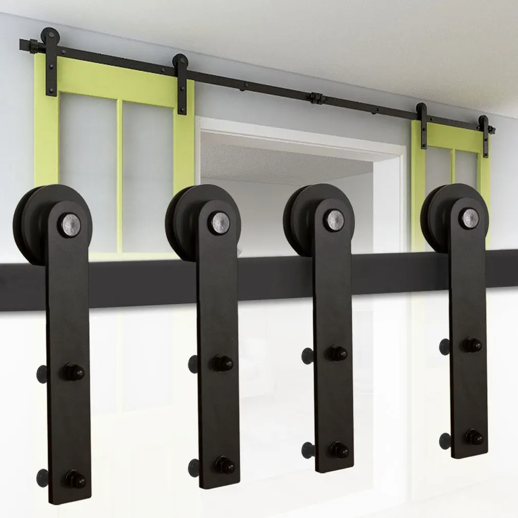 WOLFBIRD Barn Door слайд-оборудование Kit I Shape Hanging Roller Rail 4-13 FT набор из углеродистой стали