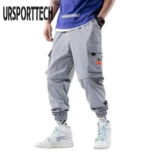 Korean Hip Hop Mens Jogger Pants Men Spring Casual Detachable Zip Short Pants 2020 Baggy Cargo Pants Men Streetwear 3 Colors