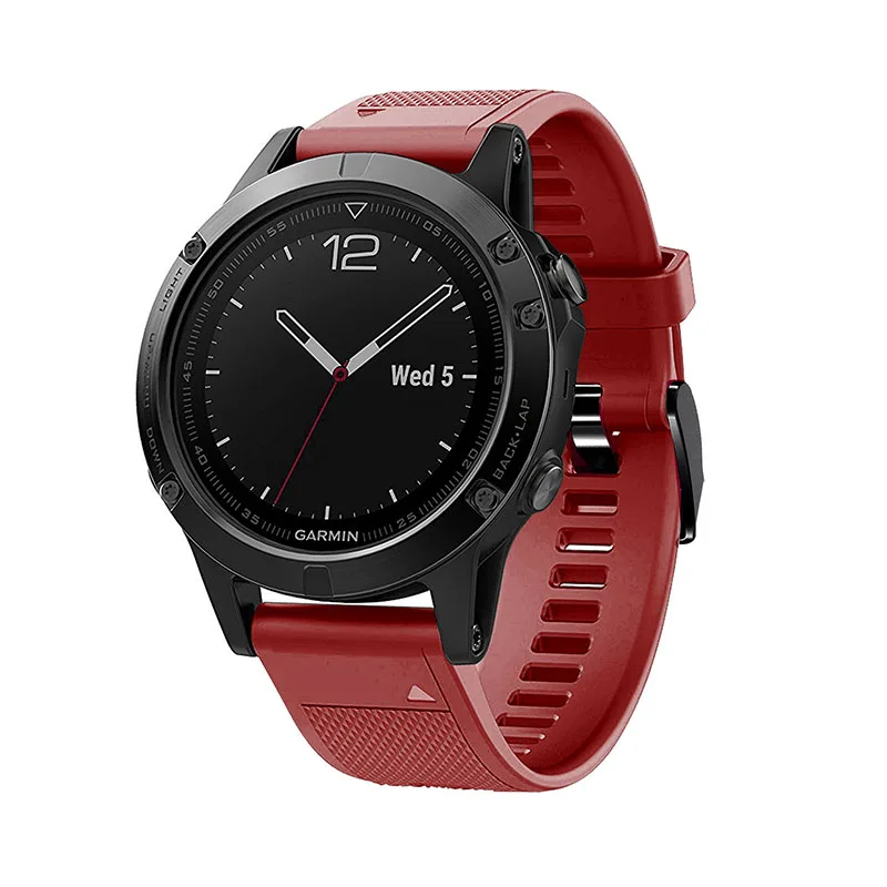 26 22 20 мм ремешок для часов Garmin Fenix 5X5 5S Plus 3 3HR D2 S60 часы быстроразъемный силиконовый удобный браслет ремешок