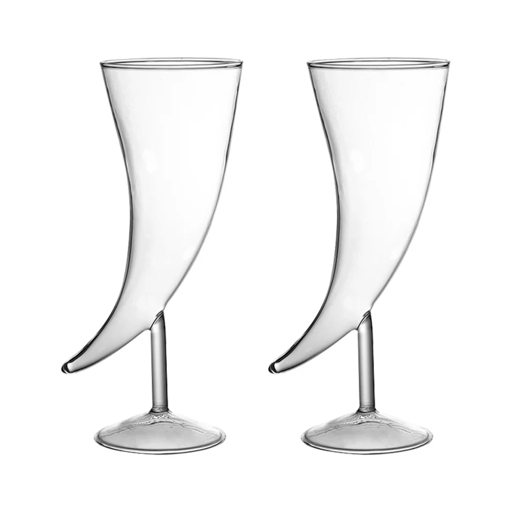 2 Pcs Moon Shaped Goblets Exquisite Goblet For Personalized Cocktails (Transparent Color) | Дом и сад